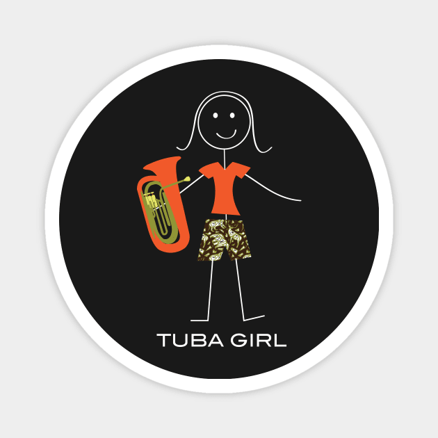 Funny Womens Tuba Girl Magnet by whyitsme